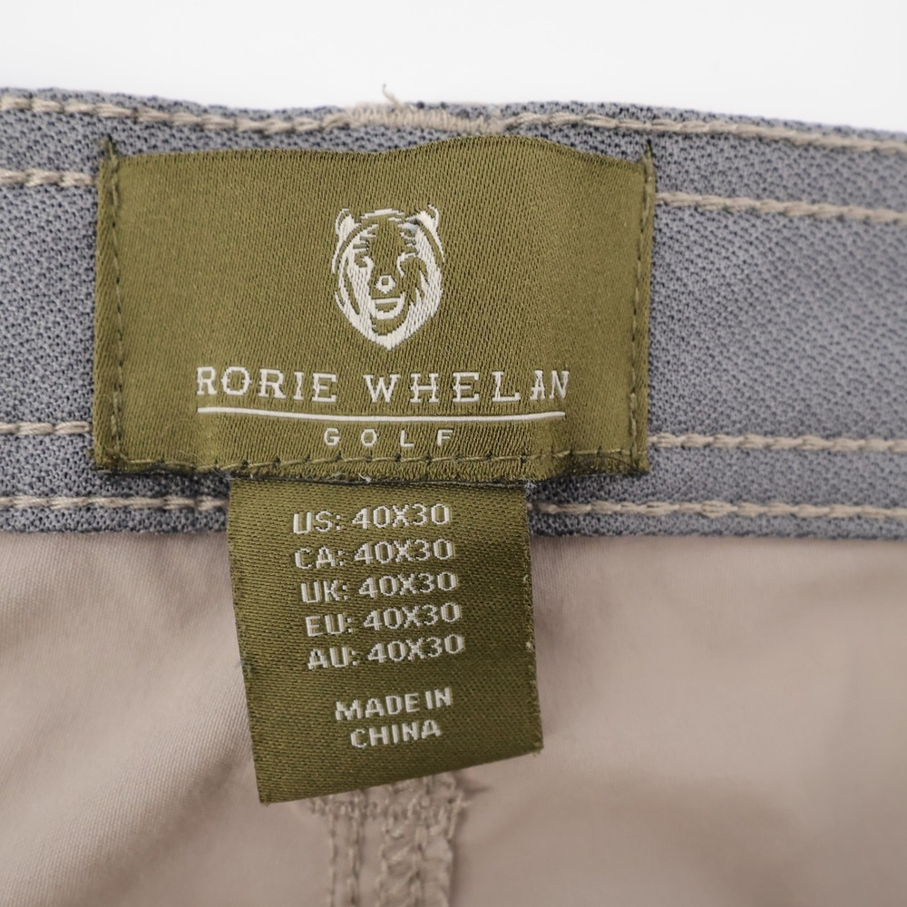 Rorie Whelan Performance Golf Pants Tan Men 40x30 - Picture 2 of 12